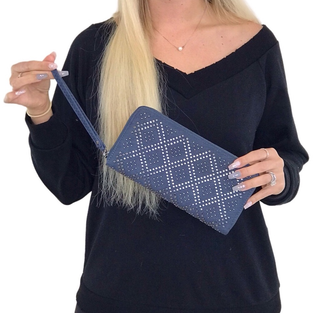 Bohemian Studded Wallet Clutch